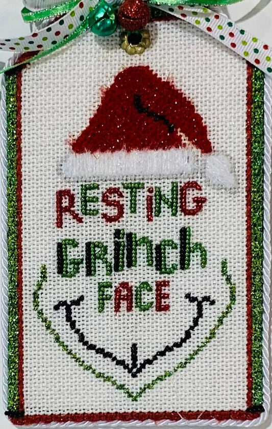 SMF Resting Grinch Face Tag
