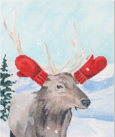 SC-PL73 Elk with Red Mittens