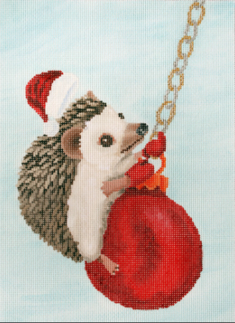 SC-PL83 Hedgehog Swinging on Ornament