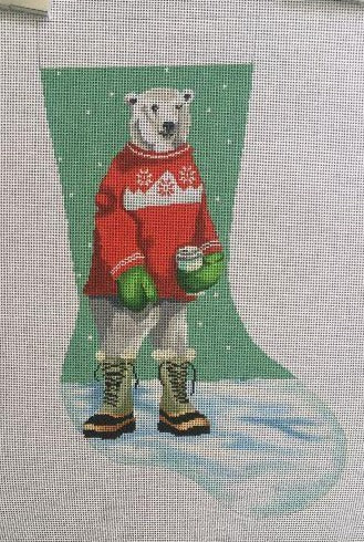 SC-XM04 Polar Bear with Red Sweater Stocking