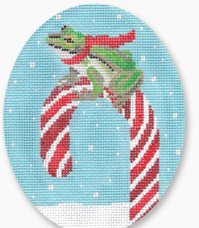 SC-XO10 Frog on Candy Cane