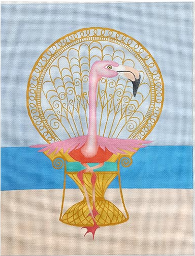 ZE705 Flamingo in a Peacock Chair